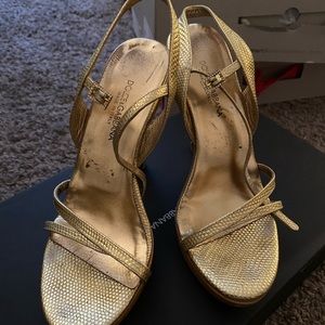 Dolce and Gabbana Lucertola Ora Heels